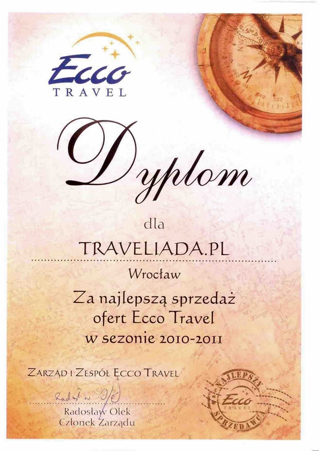 Dyplom Ecco Travel 2011/2012